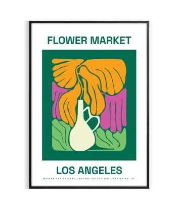 Affiche Botanique Marché Fleurs pas cher