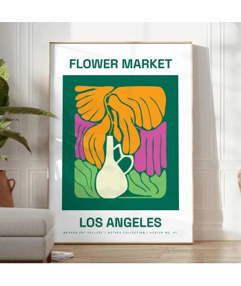 Affiche Botanique Marché Fleurs pas cher