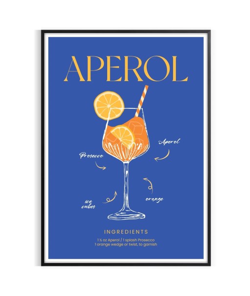 Affiche Cocktail Aperol Venez acheter