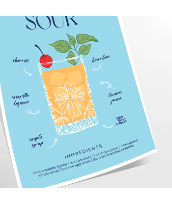 Amaretto Sour Cocktail Poster Comparez plus de prix