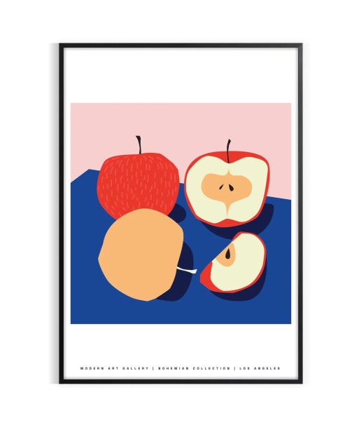 Affiche Fruits Pomme brillant des détails fins