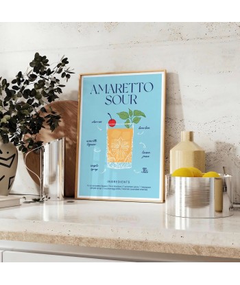 Amaretto Sour Cocktail Poster Comparez plus de prix