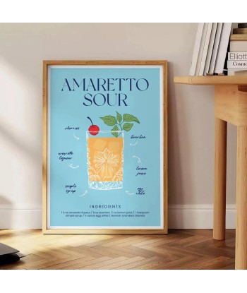 Amaretto Sour Cocktail Poster Comparez plus de prix