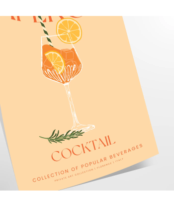 Affiche Cocktail Aperol soldes