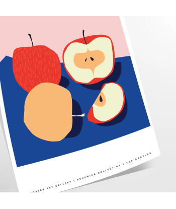 Affiche Fruits Pomme brillant des détails fins