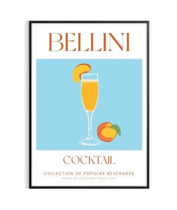 Cocktail Bellini Affiche basket pas cher