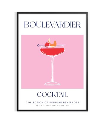 Cocktail Boulevardier Poster solde