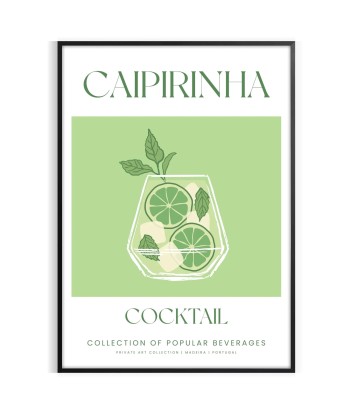 Affiche Cocktail Caipirinha Economisez 