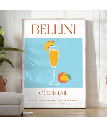 Cocktail Bellini Affiche basket pas cher