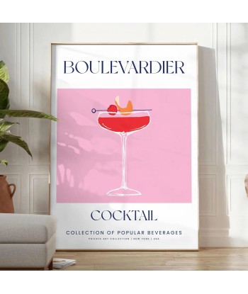 Cocktail Boulevardier Poster solde