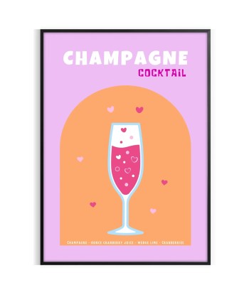 Affiche Champagne Cocktail Le MVP de beaucoup