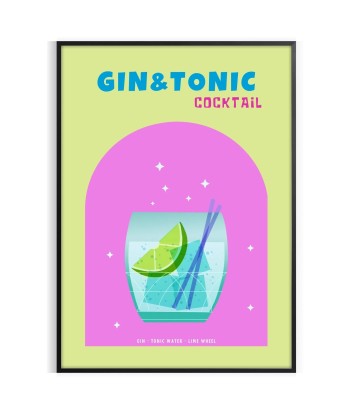 Cocktail Gin Tonic Poster le concept de la Pate a emporter 