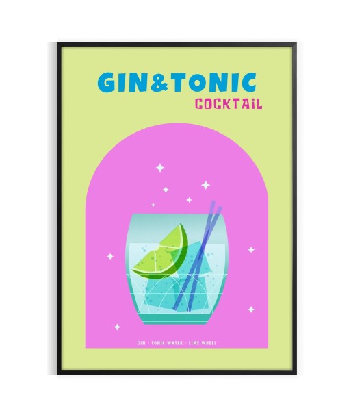 Cocktail Gin Tonic Poster le concept de la Pate a emporter 