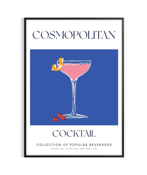 Affiche Cocktail Cosmopolite Jusqu'à 80% De Réduction