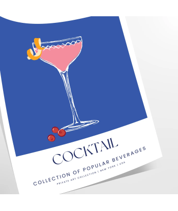 Affiche Cocktail Cosmopolite Jusqu'à 80% De Réduction