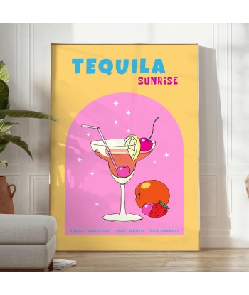 Cocktail Tequila Sunrise Affiche Livraison rapide