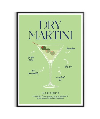 Affiche Cocktail Mafficheini Sec du meilleur 