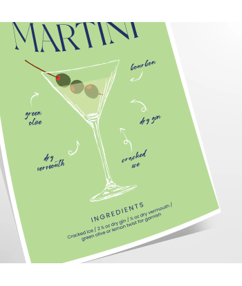 Affiche Cocktail Mafficheini Sec du meilleur 