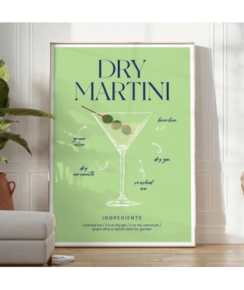 Affiche Cocktail Mafficheini Sec du meilleur 