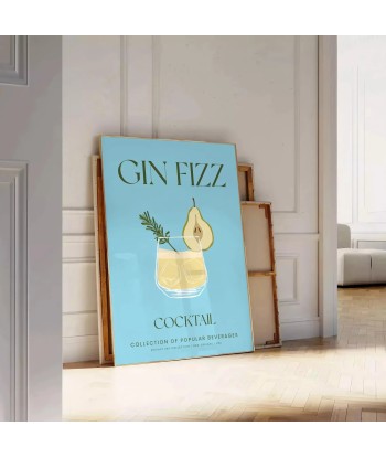 Affiche Cocktail Gin Fizz pas chere