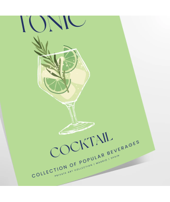 Affiche Cocktail Gin Et Tonic 2023