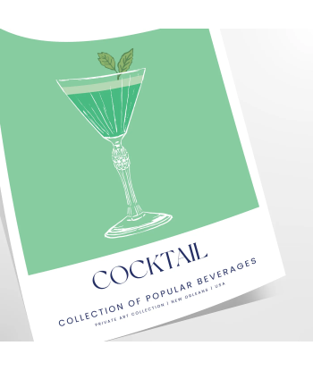 Affiche Cocktail Sauterelle acheter