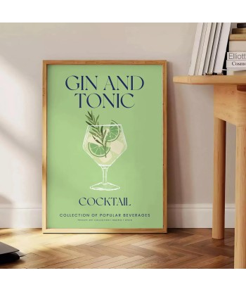 Affiche Cocktail Gin Et Tonic 2023