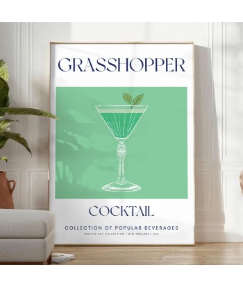 Affiche Cocktail Sauterelle acheter