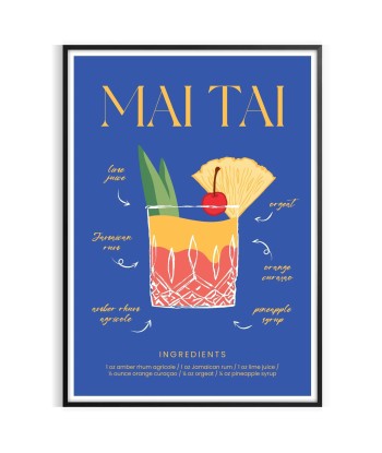 Affiche Cocktail Mai Tai votre