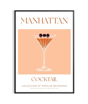 Affiche Cocktail Manhattan Les êtres humains sont 