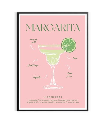 Affiche Cocktail Margarita à prix réduit toute l'année