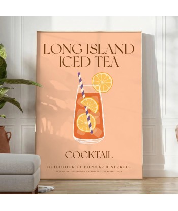 Cocktail Thé Glacé Long Island Poster chez Cornerstreet bien 