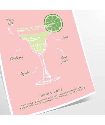 Affiche Cocktail Margarita à prix réduit toute l'année