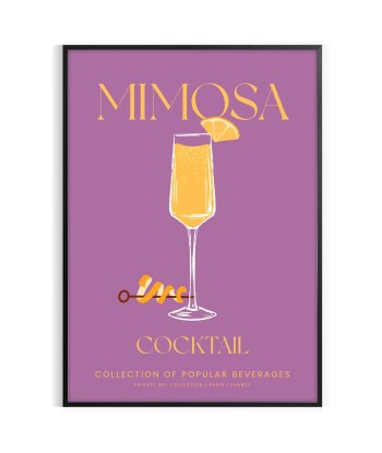 Cocktail Mimosa Poster brillant des détails fins