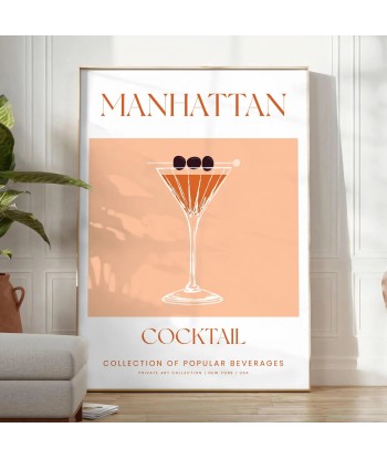 Affiche Cocktail Manhattan Les êtres humains sont 