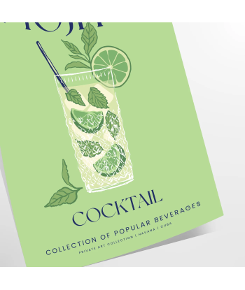 Affiche Cocktail Mojito Venez découvrir notre 