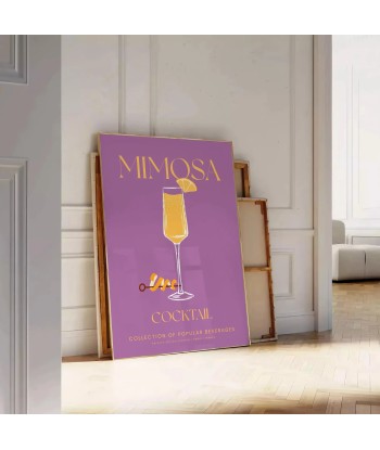 Cocktail Mimosa Poster brillant des détails fins