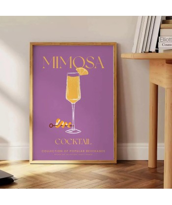 Cocktail Mimosa Poster brillant des détails fins