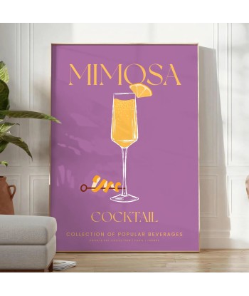 Cocktail Mimosa Poster brillant des détails fins