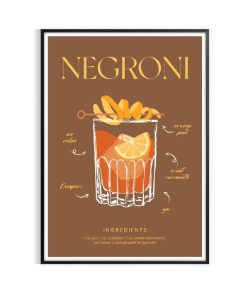 Affiche Cocktail Negroni s'inspire de l'anatomie humaine