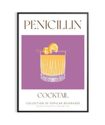 Affiche Cocktail Pénicilline Paris Déstockage Promo