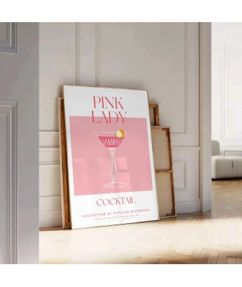 Affiche Cocktail Pink Lady plus qu'un jeu 