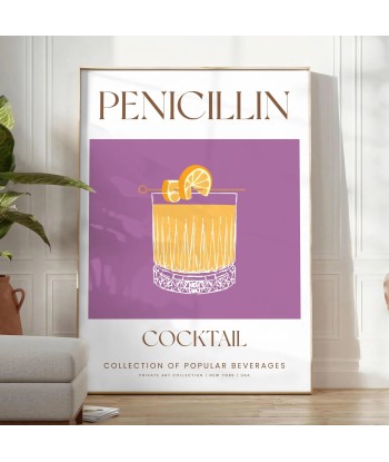 Affiche Cocktail Pénicilline Paris Déstockage Promo