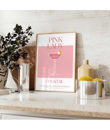 Affiche Cocktail Pink Lady plus qu'un jeu 