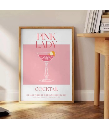 Affiche Cocktail Pink Lady plus qu'un jeu 