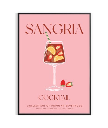 Cocktail Sangria Poster offre 