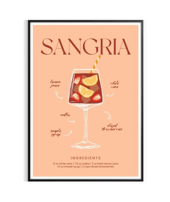 Affiche Cocktails Sangria prix