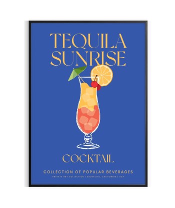 Affiche Cocktail Tequila Sunrise solde