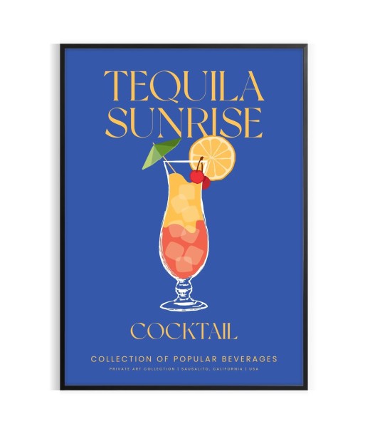 Affiche Cocktail Tequila Sunrise solde