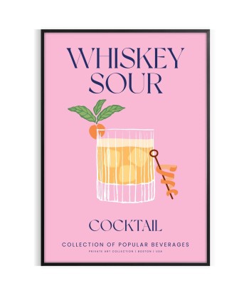 Cocktail Whisky Sour Affiche est présent 